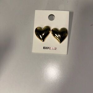 Express Gold Heart Earrings